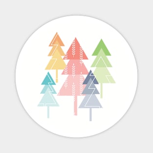 Pine Trees Forest Scandinavian Pastel Magnet